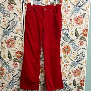 Red Velour Pants
